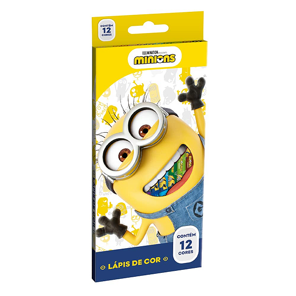 Lápis de cor com 12 Unidades Minions Tris