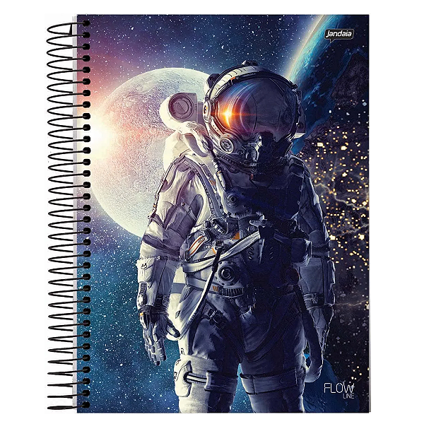 Caderno espiral capa dura Flow LIne 20 matérias/340 folhas Jandaia