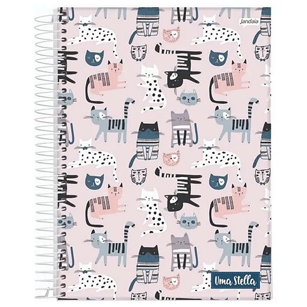 Caderno Espiral Capa Dura Universitário 15Mat/240Fls Uma Stella Jandaia