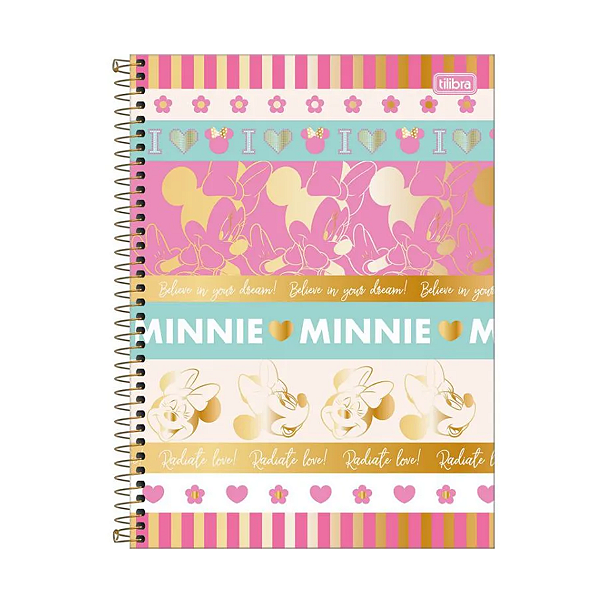 Caderno Espiral Capa Dura 10 Matérias/160fls Minnie Mouse Tilibra