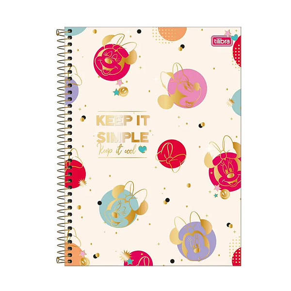 Caderno Espiral Capa Dura 10 Matérias/160fls Minnie Mouse Tilibra