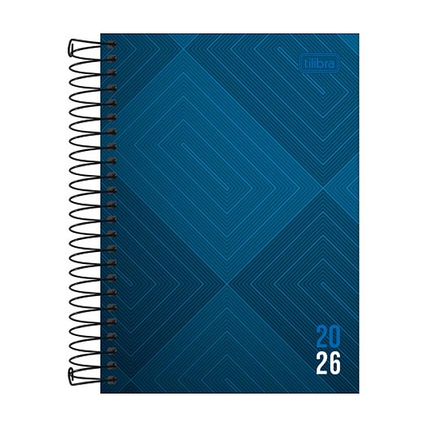 Agenda 2026 Espiral 1/4 pequeno Capa Dura Zip 176fls Tilibra
