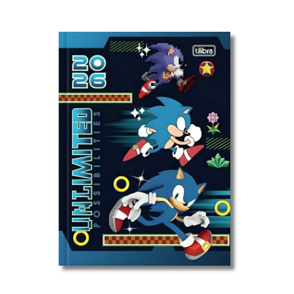 Agenda Costurada Permanente Sonic 96 folhas  Tilibra