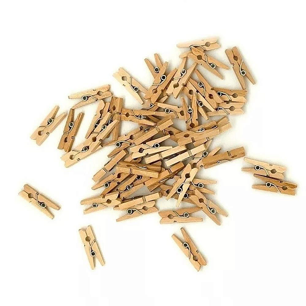 Mini Prendedor de Madeira 2,5cm com 50 peças Interponte