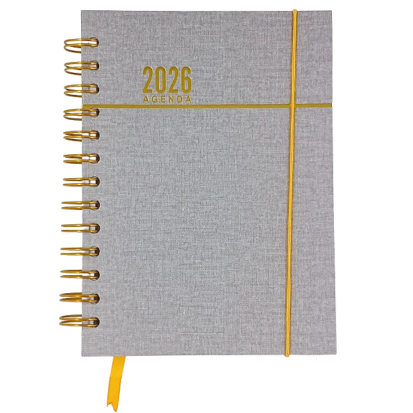 Agenda Espiral Cd 2026 12,9x17,9cm 168fls Cinza Interponte