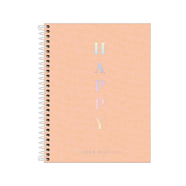 Caderno Espiral Capa dura Happy 160fls/10mat Tilibra