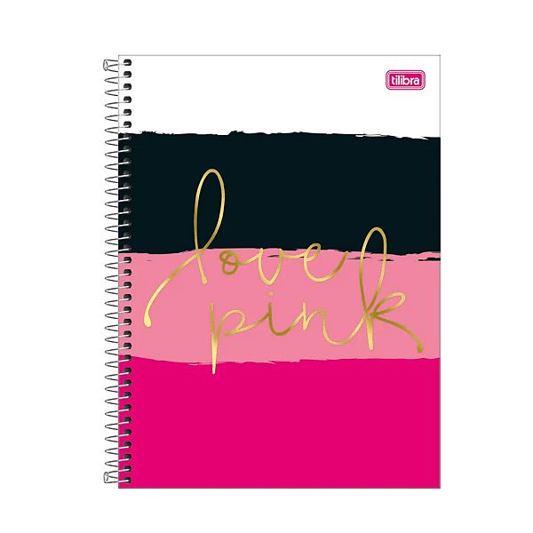 Caderno Espiral Cd Uni 01Matéria/96folhas Love Pink Tilibra
