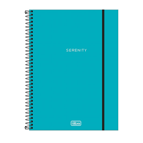 Caderno Espiral Capa dura 01Mat/80fls Serenity Neon Azul Tilibra