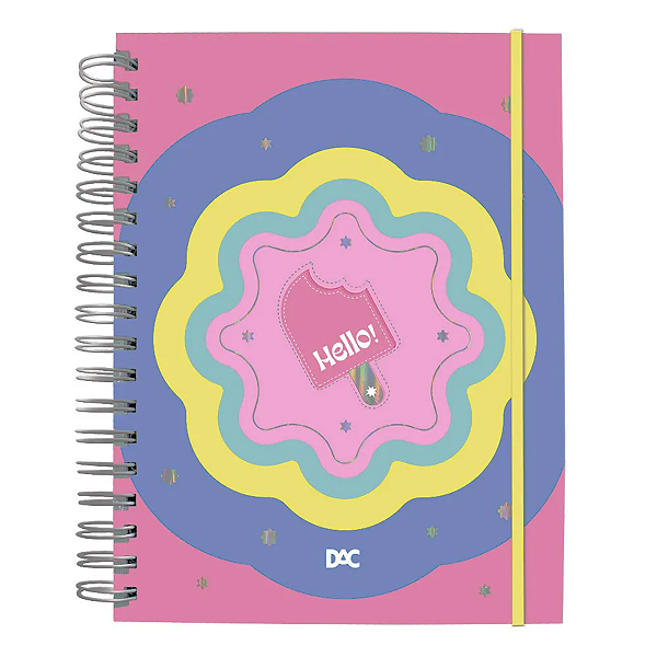 Caderno Smart Espiral Cd ColegialHello 10 divisórias/ 80 folhas Dac