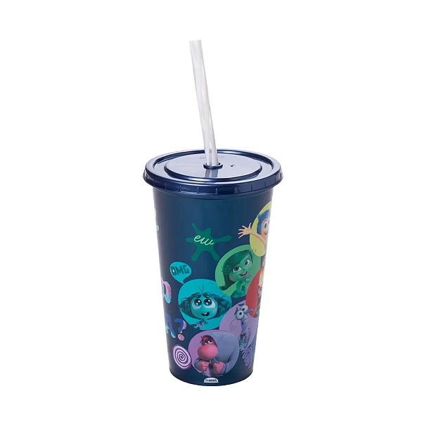 Copo 500ml C/Canudo Divertidamente 2 Plasútil