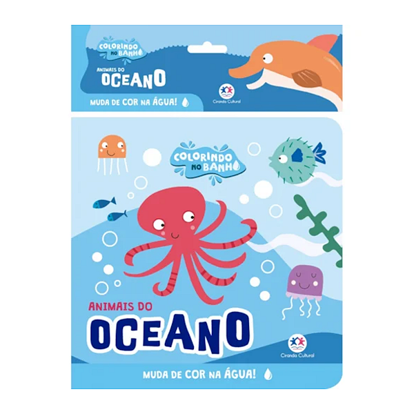 Livro Infantil de Banho Animais do Oceano Ciranda Cultural