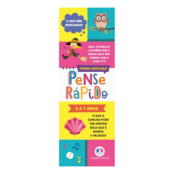 Livro Infantil Pense Rápido 6 a 7 Anos Ciranda Cultural