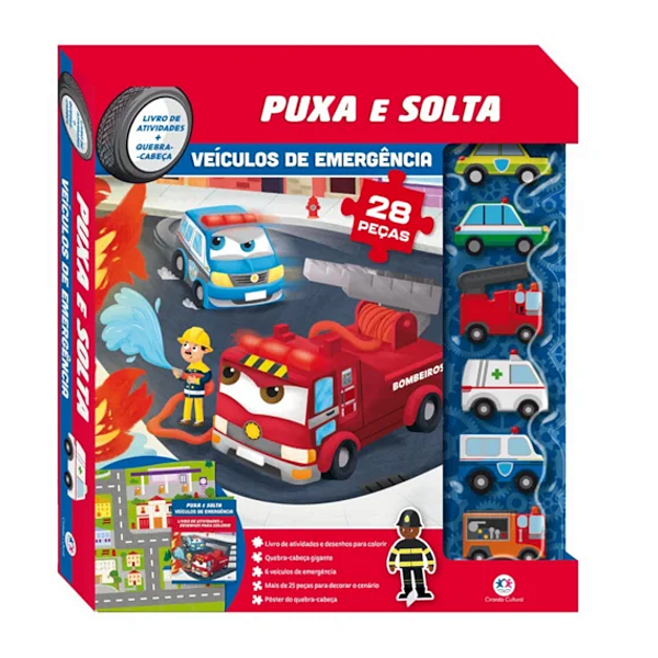Livro Box Infantil Veículos de Emergência Ciranda Cultural