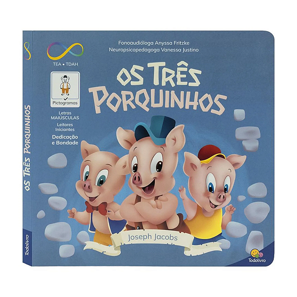 Livro Infantil Neurodiversidade Clássicos: Três Porquinhos TodoLivro