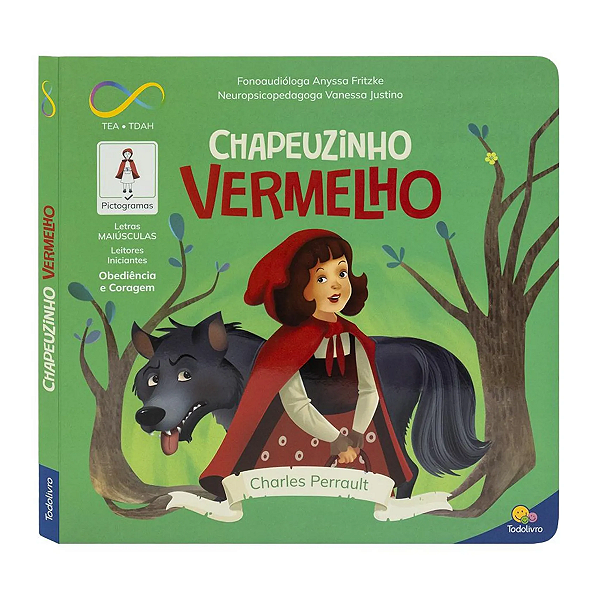 Livro Infantil Neurodiversidade Clássicos Chapeuzinho Vermelho TodoLivro