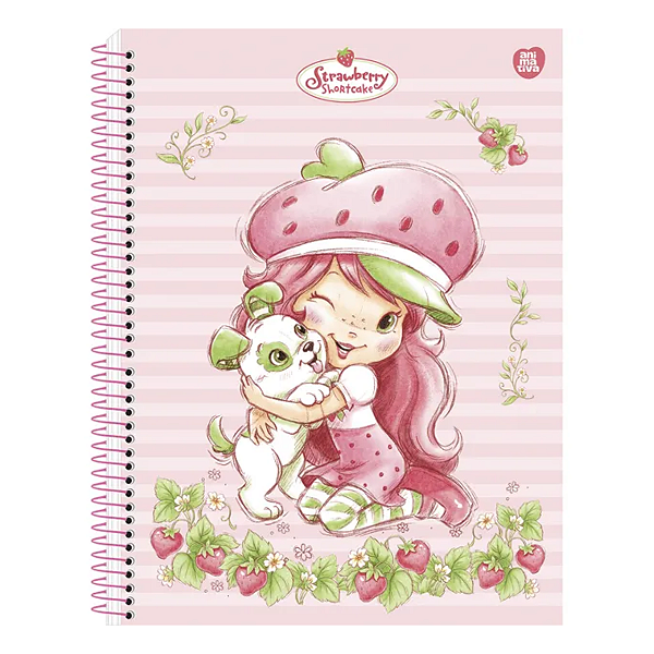 Caderno Espiral Capa dura Colegial Moranguinho 10Mat/160fls Animativa
