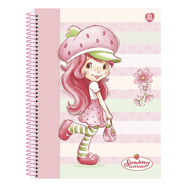 Caderno Espiral Colegial Moranguinho 160fls Animativa
