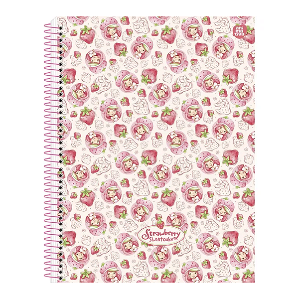 Caderno Espiral Colegial Moranguinho 10 matérias Animativa