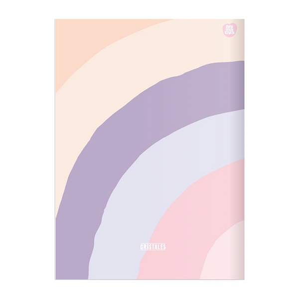 Caderno Espiral Capa dura Uni Cristales 80fls Animativa