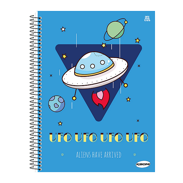 Caderno Esp Capa dura Kbom Masculino 01Mat/96fls Animativa