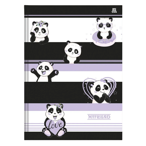 Caderno Brochurão Capa dura My friend 80fls Animativa