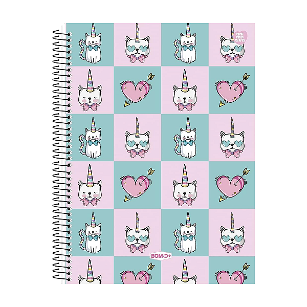 Caderno Espiral Cd Uni 20Mat/320fls Bom D+ Feminino Animativa