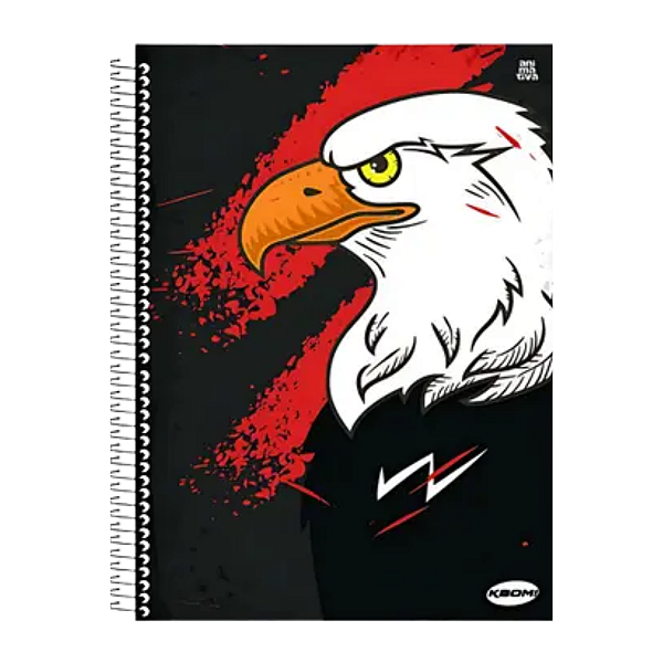 Caderno Esp Capa dura Kbom Masculino 96fls Animativa