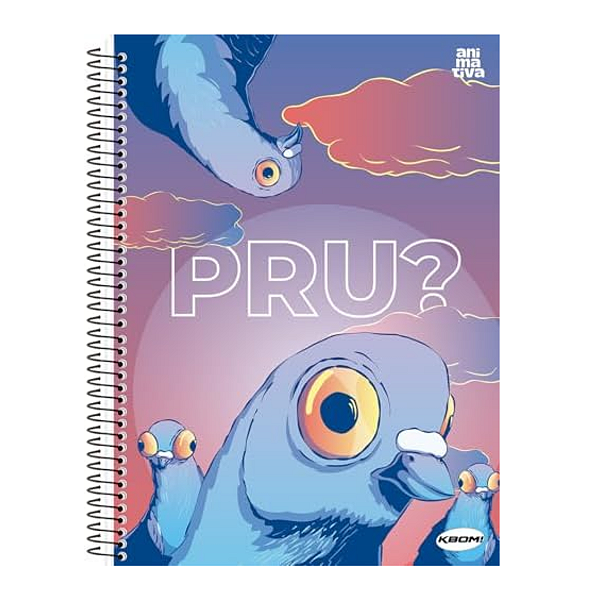 Caderno Espiral Capa dura 10Mat/200fls Kbom Masculino Animativa