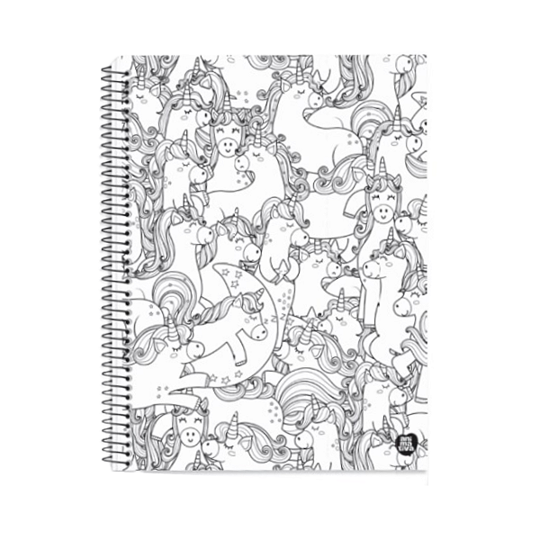 Caderno Espiral Capa dura 10Mat/160fls Color Quest Animativa