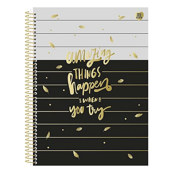 Caderno Espiral Cd Uni Happen 10Mat/160fls Animativa