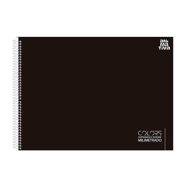 Caderno Espiral Cd Cartografia e desenho Milimetrado Colors 60fls Animativa