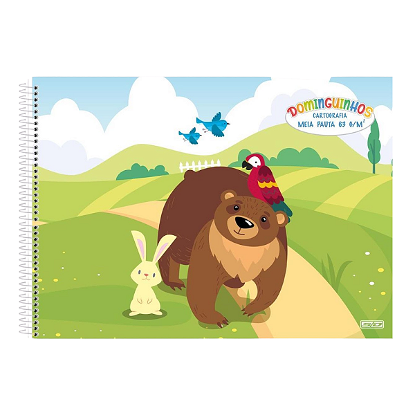 Caderno Cartografia Espiral Cd Dominguinhos 40fls Animativa