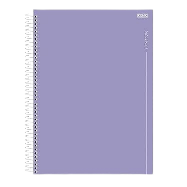 Caderno Espiral Capa dura Colors Lilás 10Mat/160fls Animativa