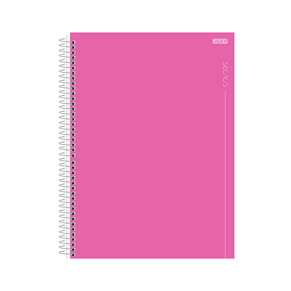 Caderno Espiral Capa dura Colors Rosa 1Mat/80fls Animativa