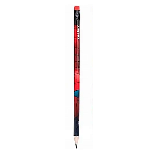 Lápis Preto HB Com Borracha Spider Man Molin