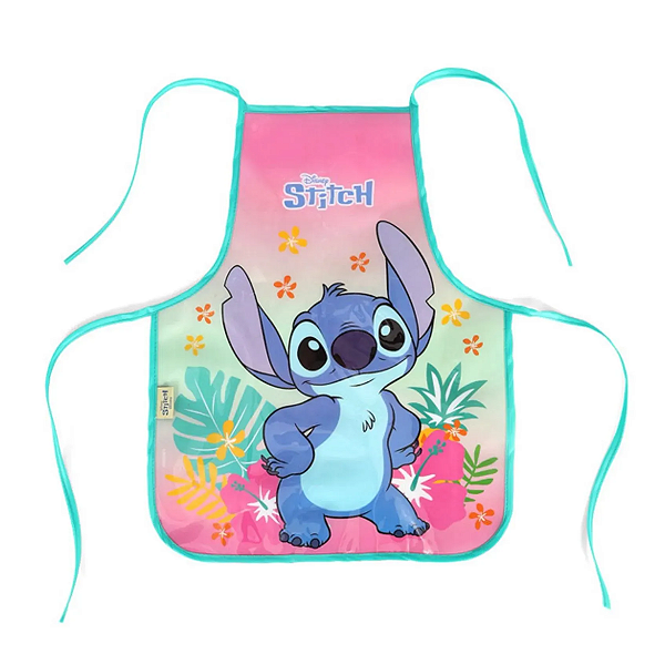 Avental Escolar Stitch Rosa Maxlog