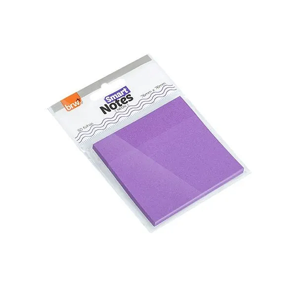 Bloco Adesivo 76mmX76mm Roxo 50fls Brw