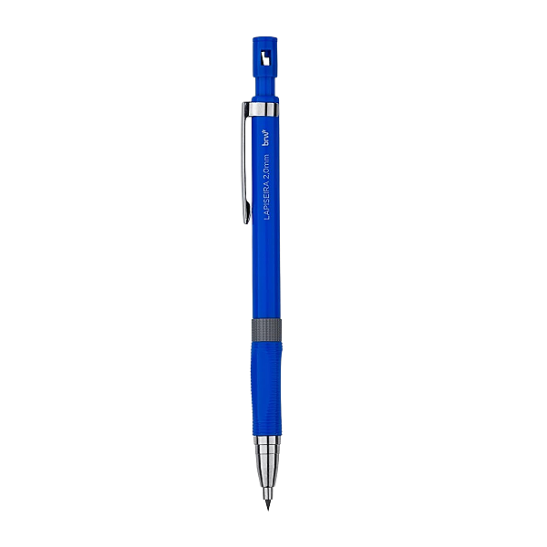Lapiseira 2.0 com Apontador Azul/Preto Brw