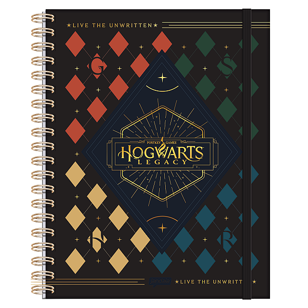 Caderno Smart Espiral Capa dura 80fls Hoswarts jandaia