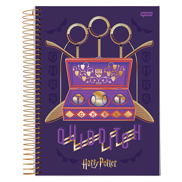 Caderno Espiral Uni 10 Matérias Harry Potter Jandaia