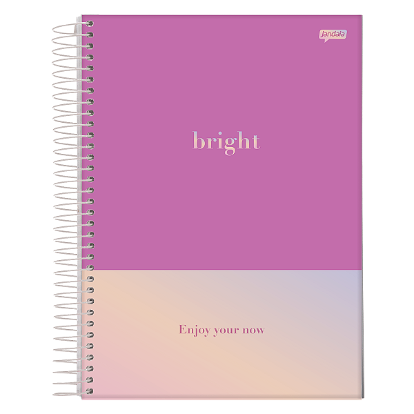 Caderno Espiral Capa dura Uni 15Mat/240fls Bright jandaia