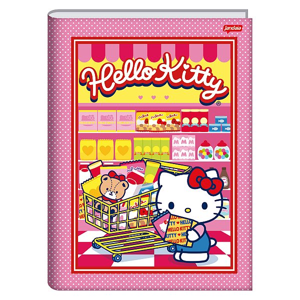 Caderno Brochurão Capa dura Hello Kitty 80fls Jandaia