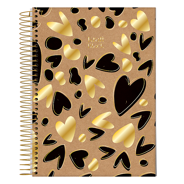 Caderno Espiral Cd Kraft Black 10Mat/160fls Jandaia