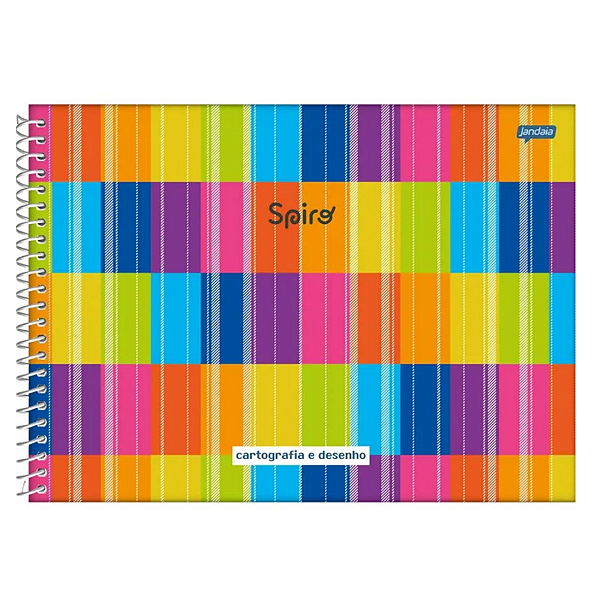 Caderno Cartografia/Desenho Spiro 80 folhas Jandaia