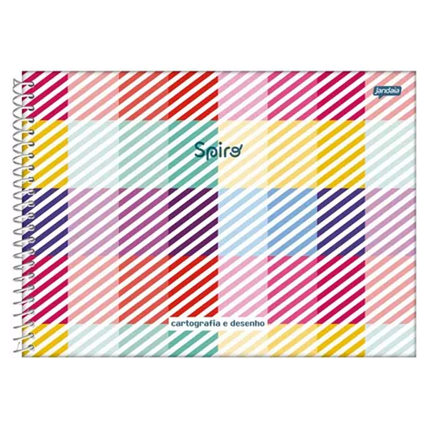 Caderno Espiral Cd Cartografia/Desenho Spiro 80fls Jandaia