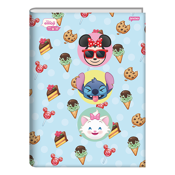 Caderno Brochura capa dura 1/4 Disney Emoji 80fls jandaia