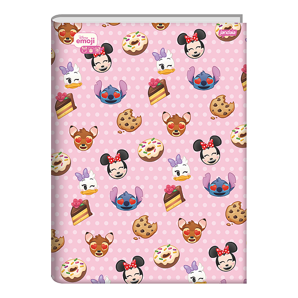 Caderno Brochura Cd 1/4 Disney Emoji 80 folhas jandaia