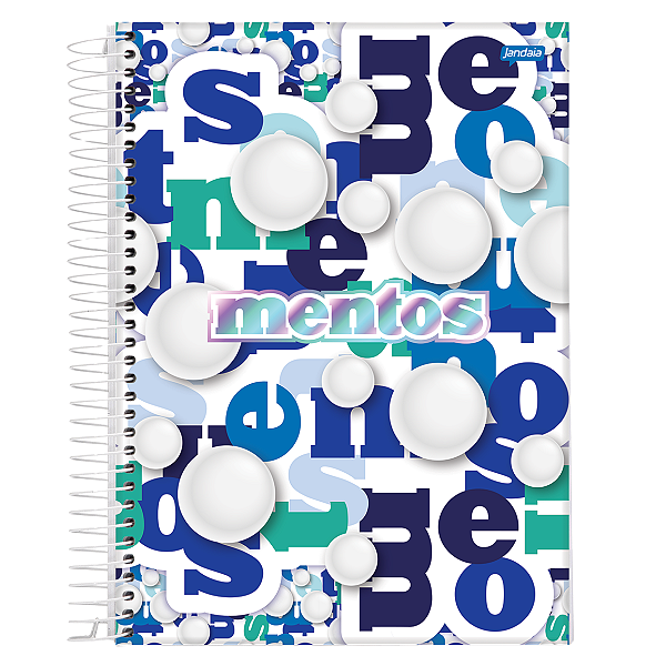 Caderno Espiral Capa dura 10 Matérias Mentos Jandaia