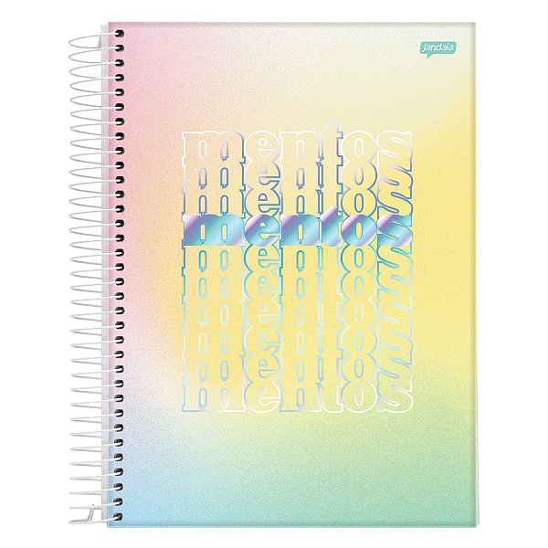 Caderno Espiral Capa dura 160 folhas Mentos Jandaia