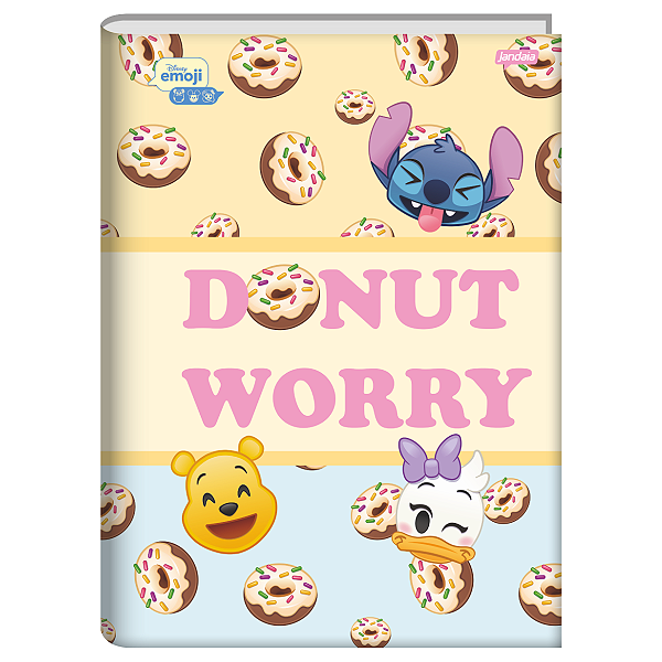 Caderno Brochurão Capa dura 80FLS Emoji Disney jandaia
